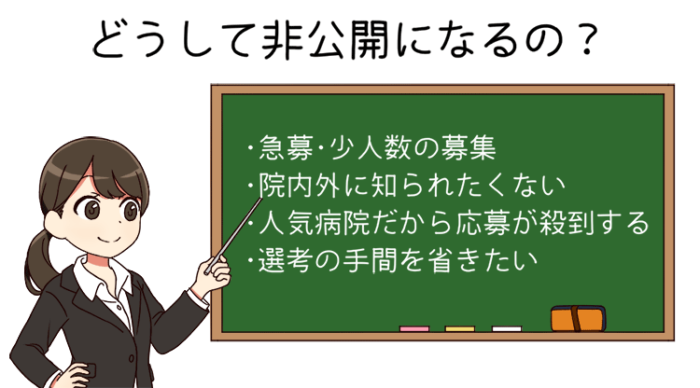看護師求人が非公開になる理由